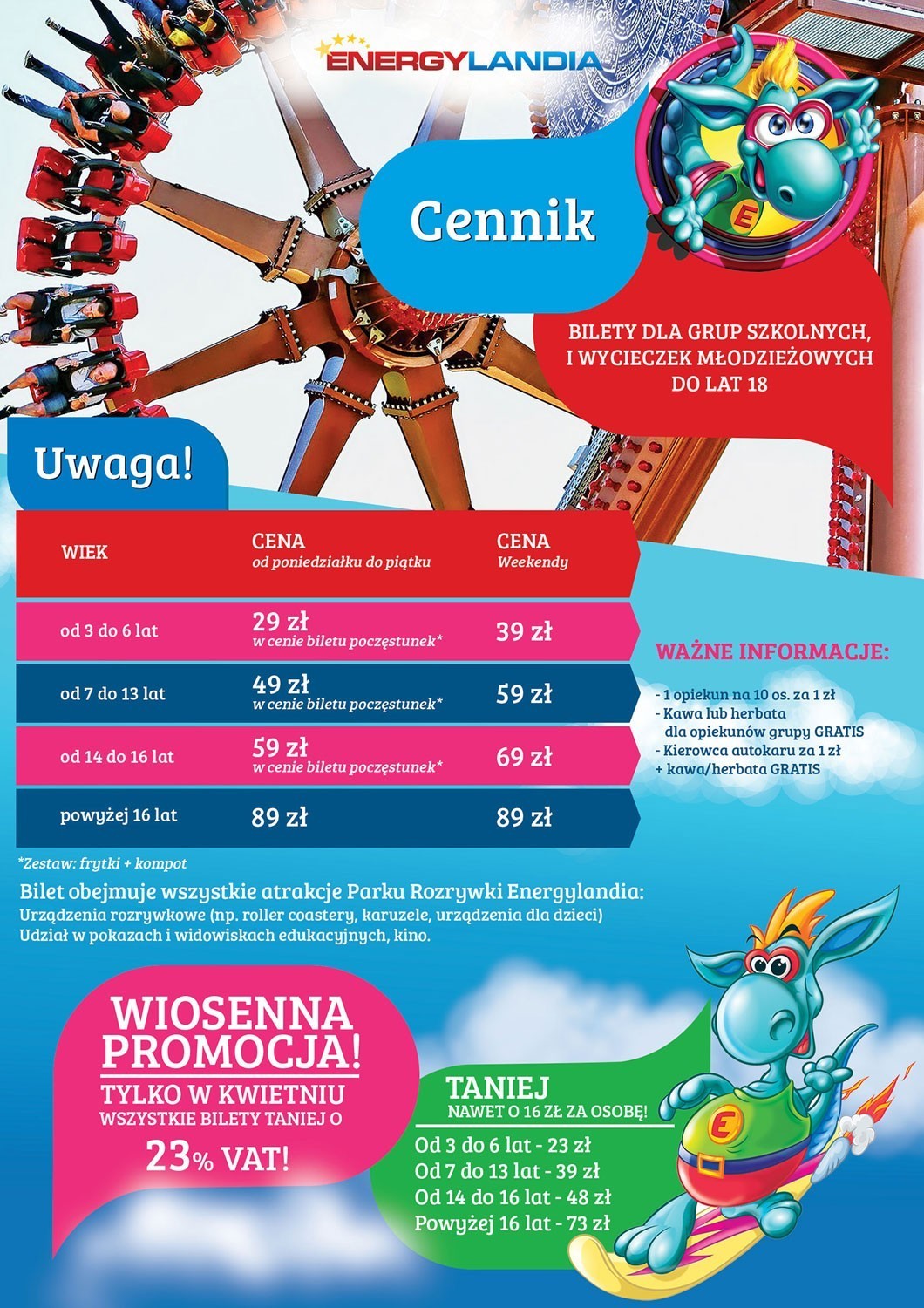 9cennik – ENERGYLANDIA – Rodzinny Park Rozrywki w Zatorze