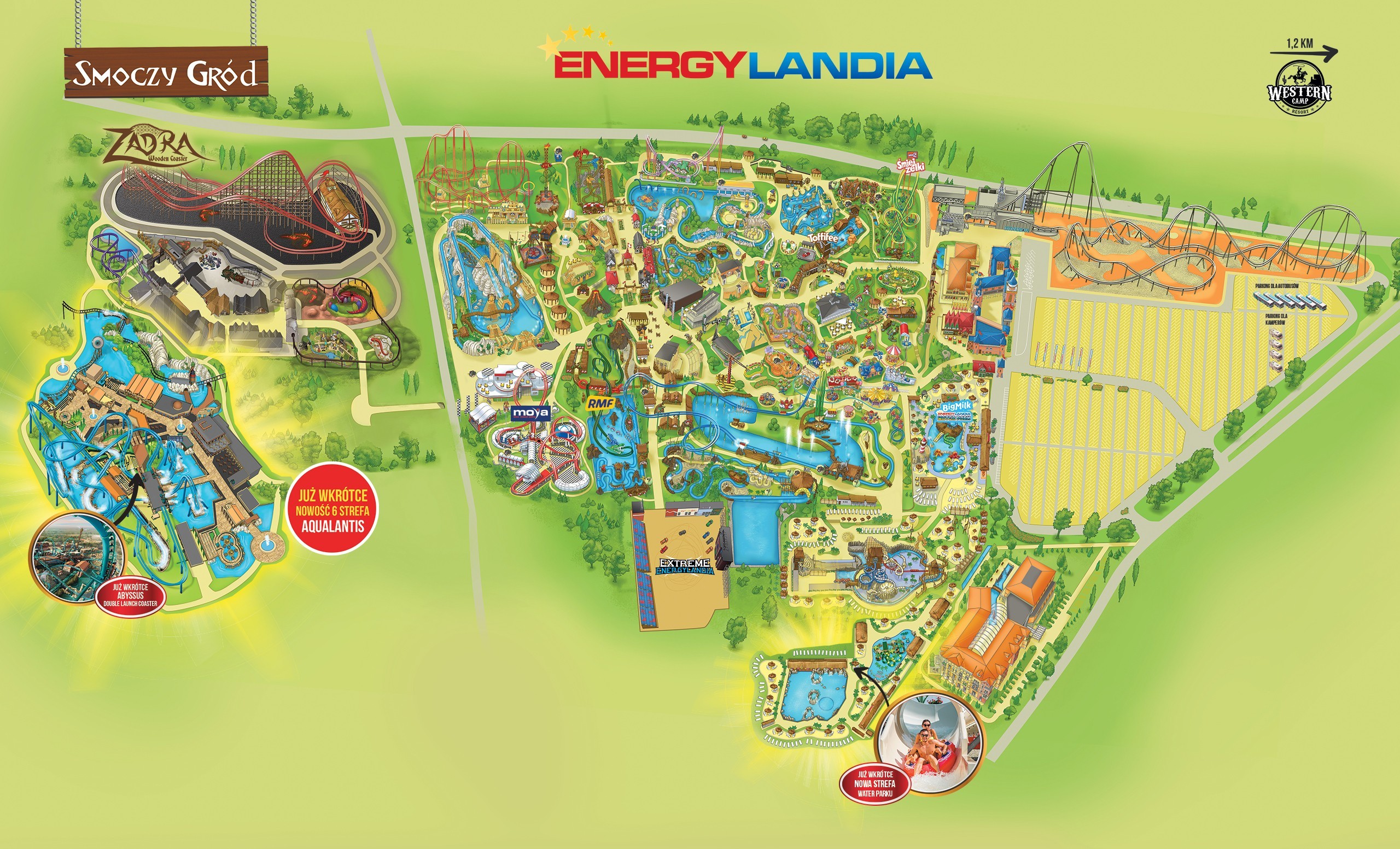 energylandia mapa 2014 Mapa Parku Energylandia Rodzinny Park Rozrywki W Zatorze energylandia mapa 2014